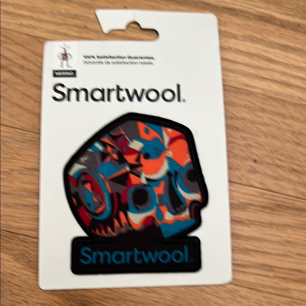 New with Tags Smartwool Colorful Skull Patch IRON ON NEW RARE